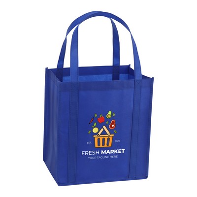 Non-Woven Grocery Tote Bag 12"W * 13"H x 8"D With Bottom Insert