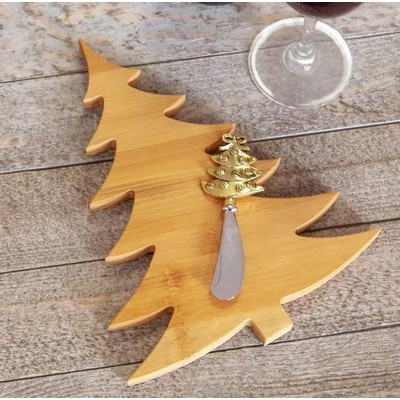 Tree Cheese Board and Knife